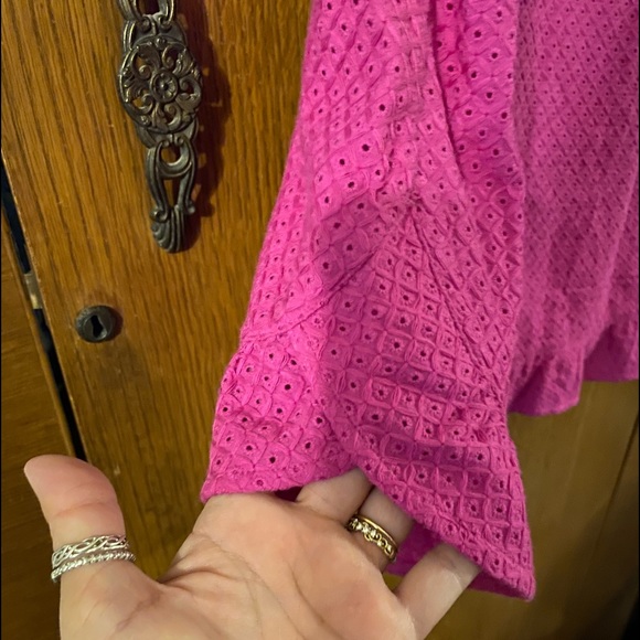 Gap sleeveless ruffle hem top pink- magenta - Picture 7 of 13